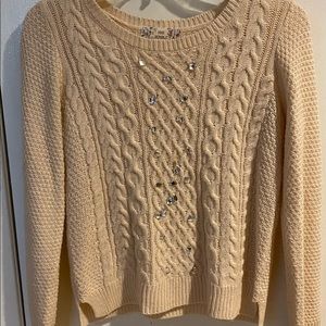 Girls sweater with jeweled detail